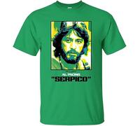 Mens T-Shirt Serpico, Al Pacino, Retro, 1970'S, Crime, Drama G200 Ultra Outdoor Graphic T-Shirt Green l