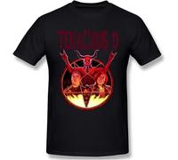 Men's T-Shirt Soft Tenacious D Print Short Sleeve Shirts Tee Black