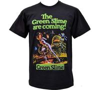 Mens T-Shirt The Green Slime are Coming B-Movie Aliens Space Sci FI Horror S-5Xl S