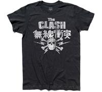 Mens T-Shirt The Japan Skull Bones Skull London Calling Punk Strummer Black
