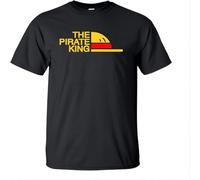 Men's T Shirt The Pirate King Mens ffy Tshirt Summer Tees Japanese Anime Cotton Short Sleeve Men's Black XXL