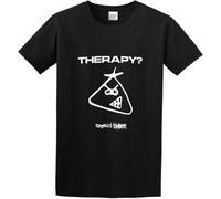Men's T Shirt Therapy Crooked Timber Sport Carefully Designed, Every Design is Just Right Black Manches Courtes(Medium)
