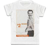 Mens T-Shirt Trainspotting Begbie Welsh Renton Sick Boy Spud No happinness White White Manches Courtes(XX-Large)