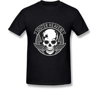 Men's T Shirts Outer Heaven-Metal Gear Solid Black Manches Courtes(X-Large)