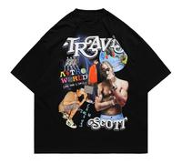Men's T-Shirts Rapper Graphic Printed Black L