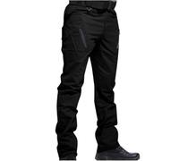 Mens Tactical Cargo Pants Straight Leg Zipper Pocket Utility Pants (Black,TTG)