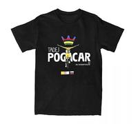 Men's Tadej Pogacar Cycling Pogi Team T-Shirts Cotton Clothing Summer Tour-De France Short Sleeves O-Neck Tshirt Black XL