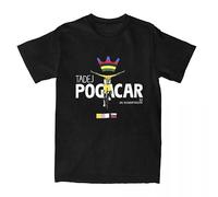 Men's Tadej Pogacar Cycling Pogi Team T-Shirts Cotton Clothing Summer Tour-De France Short Sleeves O-Neck Tshirt Black 3XL
