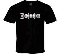 Men's Technics T Shirt DJ 1200 Turntable Music House Techno Electronic Hip Hop New S