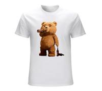 Men's Ted Drink Beer Bear Beer Movie The Happiness is Have My New Tops Hipster Tees T-Shirts White XL