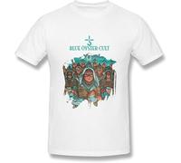 Men's Tee Blue Oyster Cult Fire of Unknown Origin Casual T Shirt Print Tops White 3XL