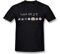 Men's The Binding of Isaac Who Am I Men T Shirt Printed Tee Top Camiseta Short-Sleeve Black L