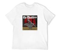 Men's The Distillers American Punk Rock Man Vs Magnet Blood in Gutters T-Shirts White XL