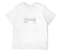 Men's The Hitchhikers Guide to The Galaxy Deep Thought Equation Tee T-Shirts White M