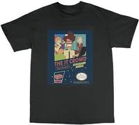 Men's The It Crowd Inspired T-Shirt 100% Cotton Reynholm Industries Maurice Moss Black 3XL