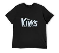 Men's The Kinks Graphic Tee Top Graphic Unisex Basic Short Sleeve Cotton Casual T-Shirts Black L