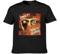 Men's The Sweet Band Give Us A Wink Rock Legend O Neck T Shirt Black 3XL