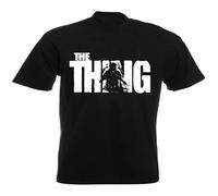 Men's The Thing John Carpenter Retro Horror Movie Fashion Crew Neck Short Sleeves Cotton Tops Clothing T-Shirts Black S