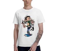 Men's The Twins of Gambler Gomer Goof T Shirts Gastone Lagaffe Pure Cotton Clothes Short Sleeve Tee Shirt Plus Size T-Shirts
