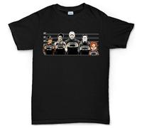 Mens The Usual Horror Suspects Halloween T Shirt Black Size XL