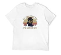 Men's The Wire Omar Little Vintage Crime Movie Dark Heather Cotton T Shirt White XXL