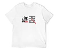 Men's Think Outside The Box Three Wins Xxo Circle and Cross Contradictions Comedy T-Shirts White S