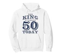 Mens This King is Turning 50 Today Vintage Birthday Sweat à Capuche