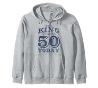 Mens This King is Turning 50 Today Vintage Birthday Sweat à Capuche
