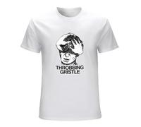 Men's THROBBNG Gristle 'Head' T-Shirt Psychic TV Coil Nurse with Wound Current 93 White XL