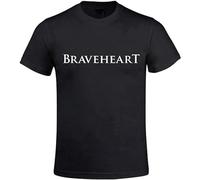 Men's Timika Toowest Braveheart William Wallace Freedom Crewneck Tee Shirt Black S