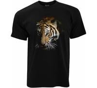 Mens Tir Face T Shirt Photographic Animal Big Cat Wildlife Cool Photo Tshirt Colour17 Hemden(X-Large)