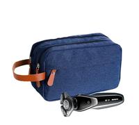 Men's Toiletry Travel Bag, Travel Toiletries, 9.84x3.94x5.91 inches Water Resistant Equipment, Sturdy Container with Handle, Double Layer Shaving Kit for Outdoor Activities