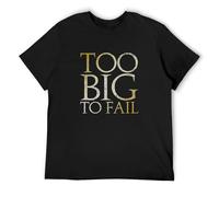 Men's Too Big to Fail Chubby Pride Fat Large Big Proud Heavy Plump T-Shirts Black S