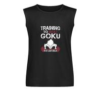 Men's Training to Beat Goku Or at Least Krillin Gym Vest Sleeveless T Shirt Tank Tops XL