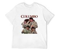 Men's Tranc Columbo Homage T Shirt.Mens Top Funny Tee Shirt 80S T-Shirts White L