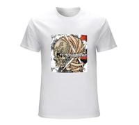 Men's Travis Barker Give The Drummer Some Mens Design Crew Neck T-Shirts White S