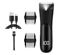 Men's Trimmer - Rechargeable Wet/Dry Body Groomer For Nose, Ear & Pubic Hair | Portable Electric Trimmer For Face, Arm, Leg & Head