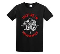 Men's Trust Me Im A Photographer Jacob Zelazny Transparent Cotton T Shirt Black XXL