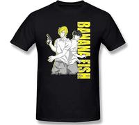 Men's Tshirt Classic Men's Banana Fish Ash Lynx Short Sleeve Top T-Shirt Manches Courtes(Medium)