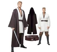 Men's Tunic Cosplay Costume Adults Outfits Halloween Robe Hooded Uniform Full Set