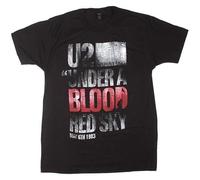 Mens Under A Blood Red Sky T Shirt in Fashion Retro Clothing Round Neck Tops Tees Black XXL