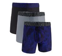 Men's Under Armour Performance Tech 6" 3 Pack Print/Solid Boxer Briefs