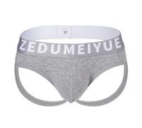 Mens Underpants Cotton, Soutien-Gorge pour Homme à Double Élastique Taille Basse avec Dos Ouvert et Ceinture Amovible Confortable