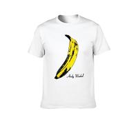 Men's Uomo Andy Warhol Banana The Velvet Under Ground & Nico Rock E Pop Art Cotton T Shirt White XXL