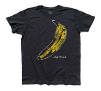 Men's Uomo Andy Warhol Banana The Velvet Under Ground & Nico Rock E Pop Art T-Shirts Black 3XL