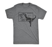 Mens Velociraptor T Shirt Funny Physics Joke Raptor Dinosaur Novelty Saying Graphic Tees Grey M