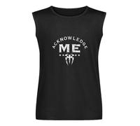 Men's Vest Tank Atong Roman Reigns Acknowledge Me Men's Sleeveless T Shirt Casual Tops Clothing Black 3XL
