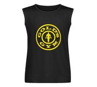 Men's Vest Tank Golds Gym Workout Weight Lifting Training Men's Sleeveless T Shirt Casual Tops Clothing Black M