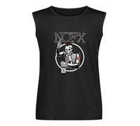 Men's Vest Tank NOFX Old Skull Punk Rock Metal Band Merch Fat Mike Eric Melvin Men's Sleeveless T Shirt Casual Tops Clothing Black S