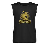 Men's Vest Tank Popeye Cartoon Popeyes Gym Men's Sleeveless T Shirt Casual Tops Clothing BlackM